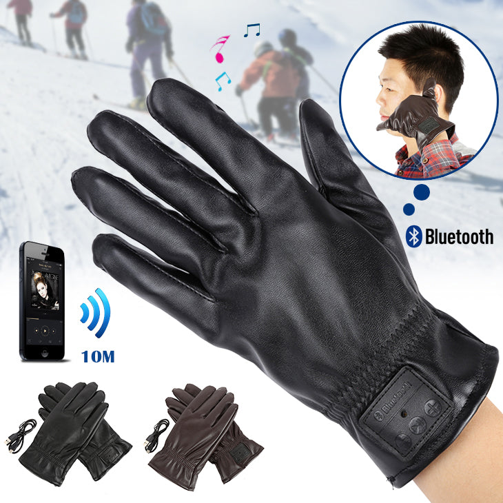 Leather Smart Bluetooth Gloves