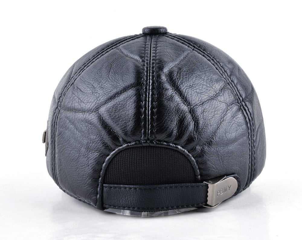Men's Winter Leather Cap