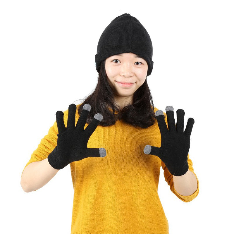 Smart Beanie Hat and Gloves Set