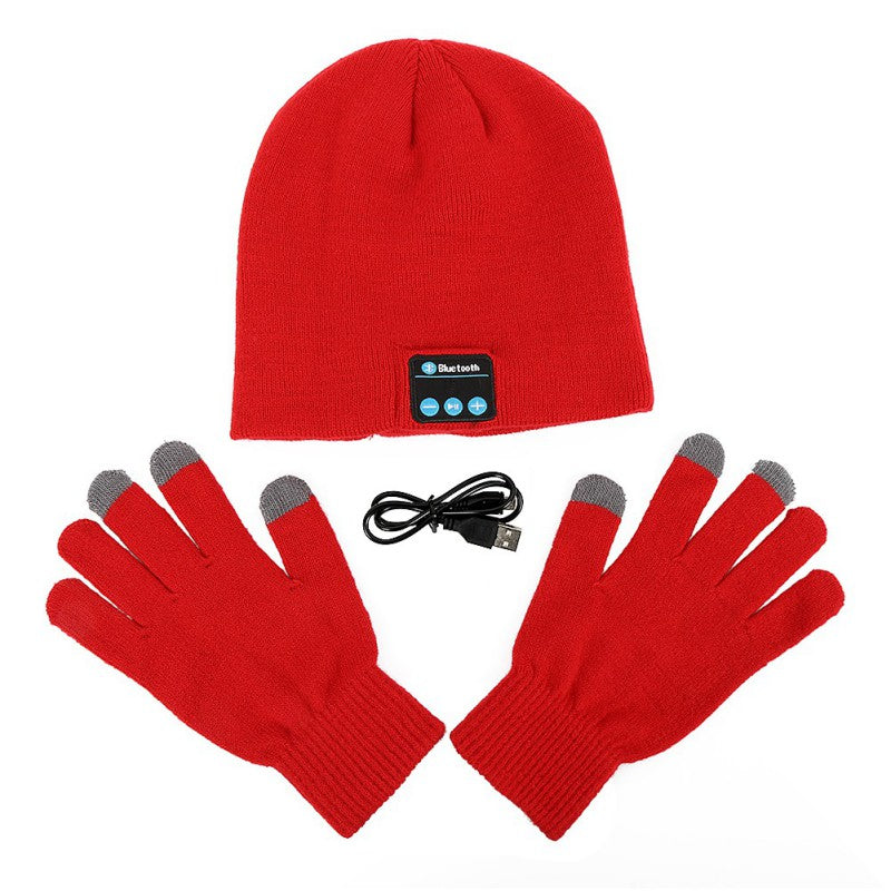 Smart Beanie Hat and Gloves Set