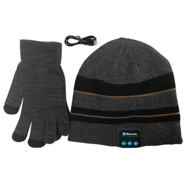 Smart Beanie Hat and Gloves Set